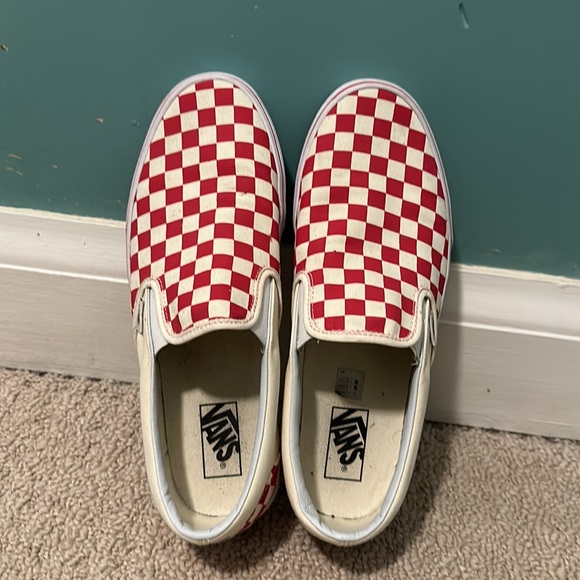 Red & White checkered Vans - Picture 2 of 2